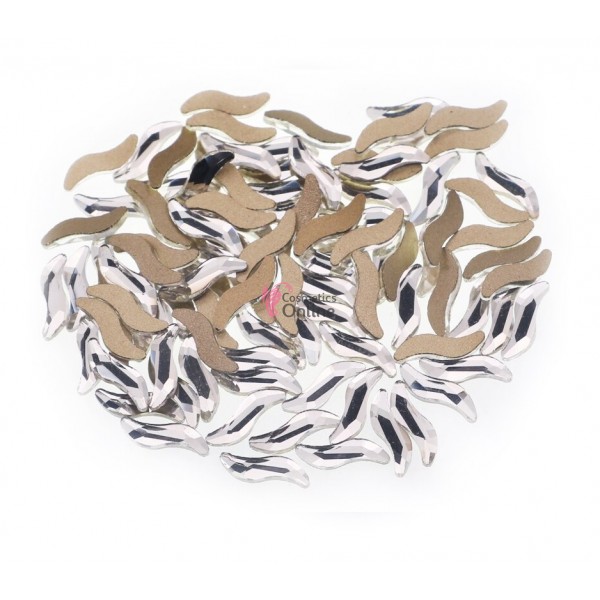 Cristale pentru unghii Marquise, 10 bucati Cod MQ084 Bumerang Argintii